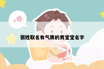 张姓取名有气质的男宝宝名字